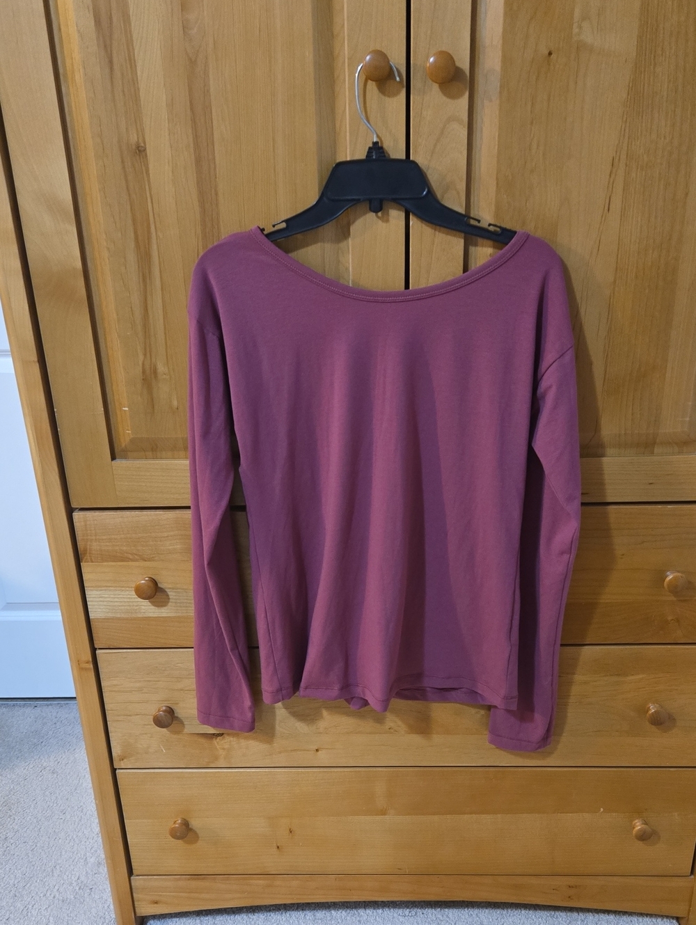 Z By Zella Long Sleeve Boatneck Top - Dusty Purple